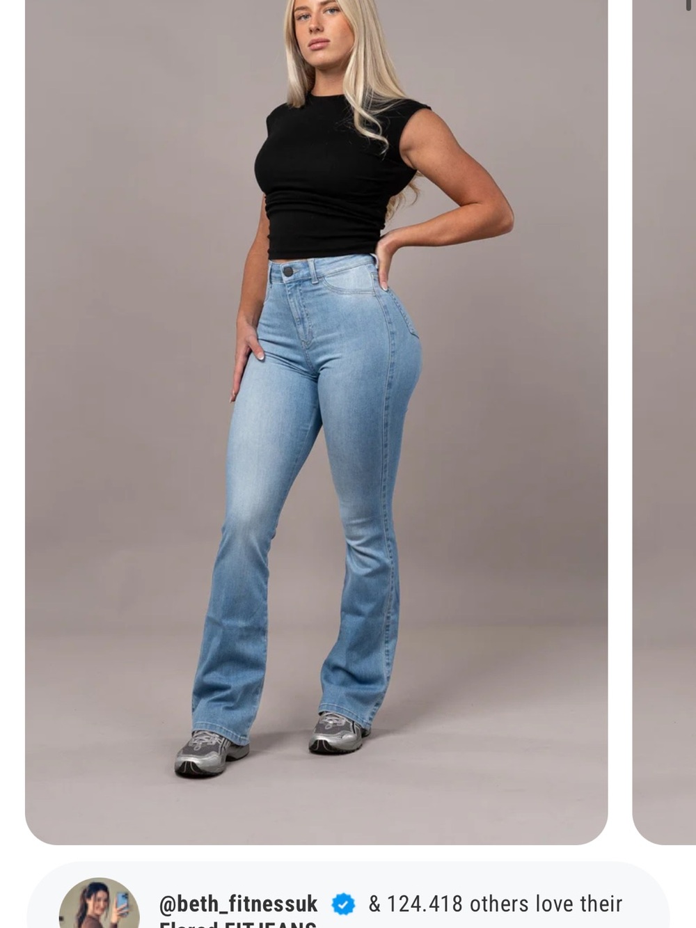 Light Wash High-Rise Flare Jeans